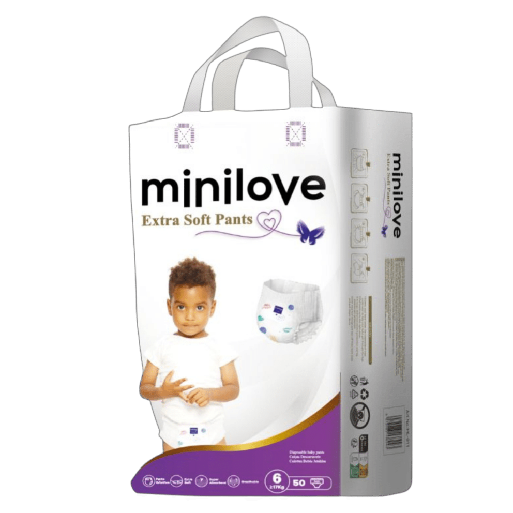 Minilove Baby Pants 50 Pcs per pack 3 packs per ctn — Diaper Size: Size 6