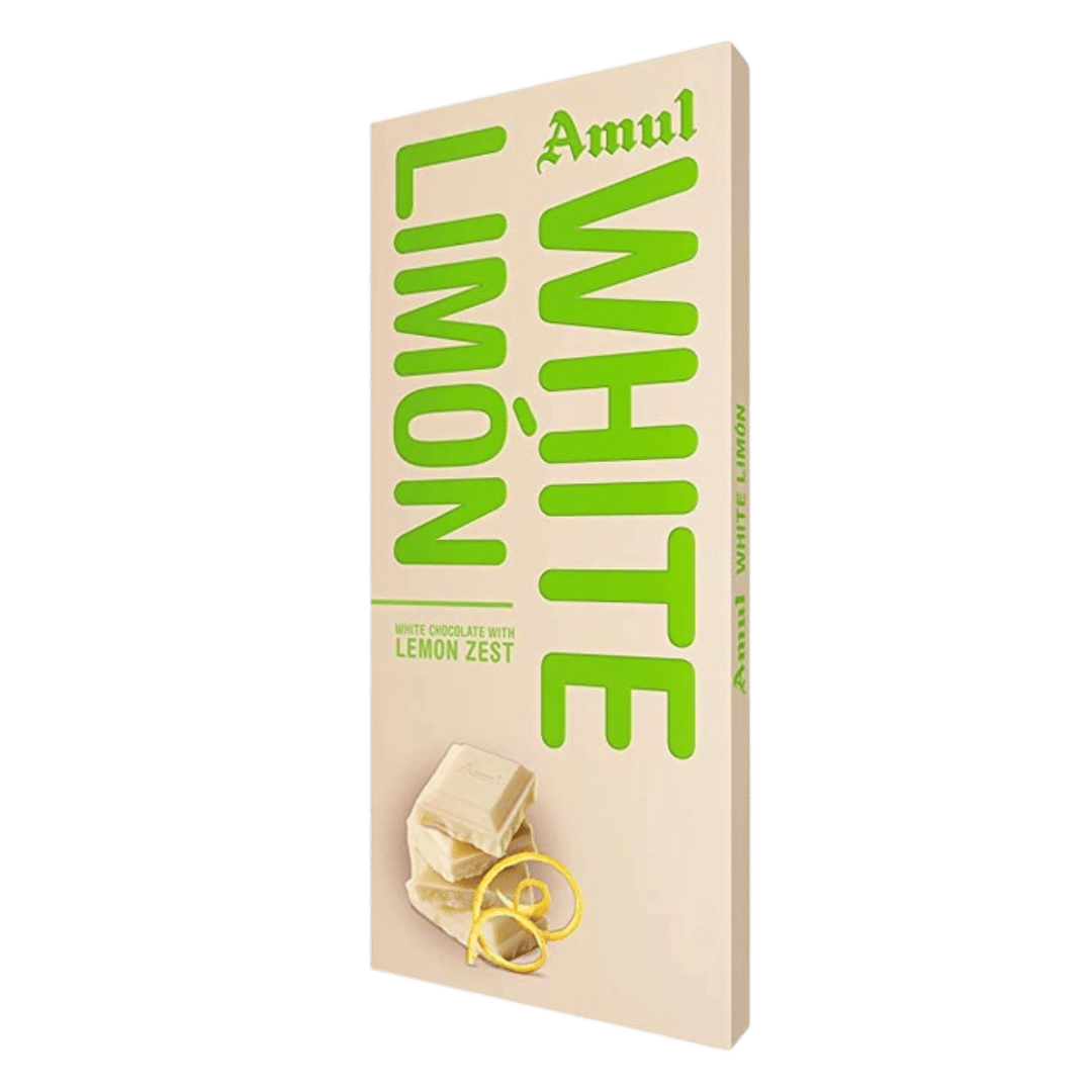 Amul White Lemon Chocolate Bar 150gms