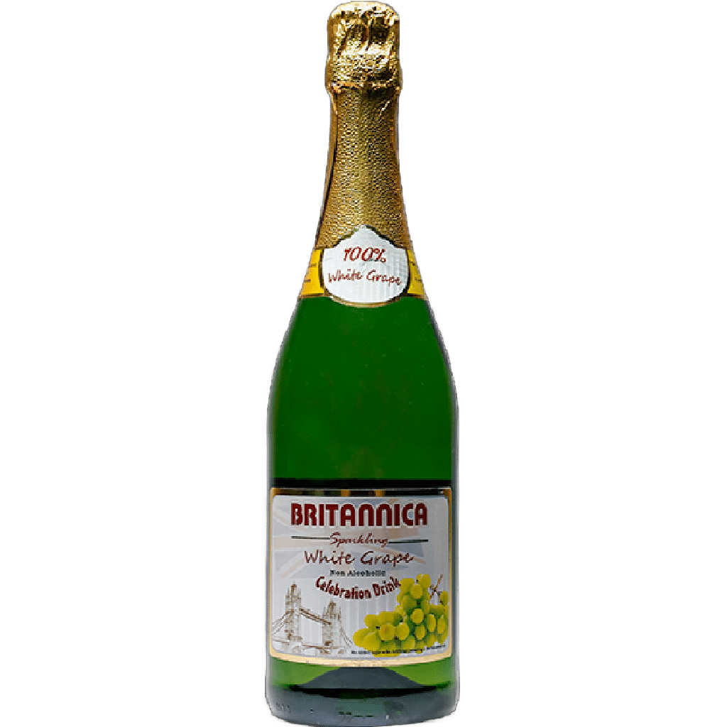 Brittanica Sparkling Non-Alcoholic Champaign 750ml 1X12Pcs — Flavour: White Grape