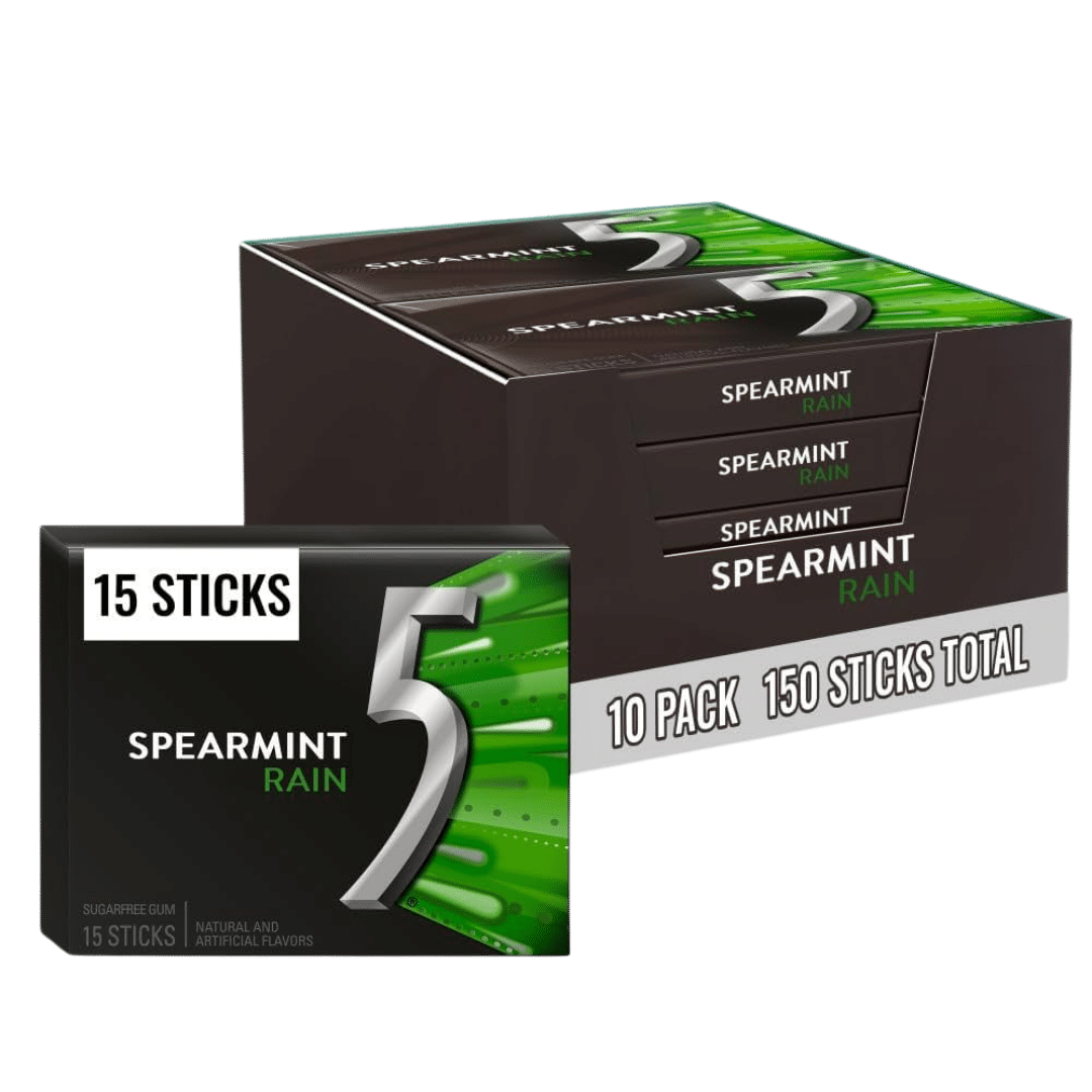 5 Gum x 10 sticks Spearmint Rain