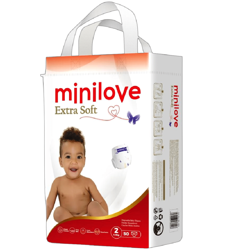 Minilove Baby Diapers 50 Pcs per pack 3packs per ctn — Diaper Size: Size 2