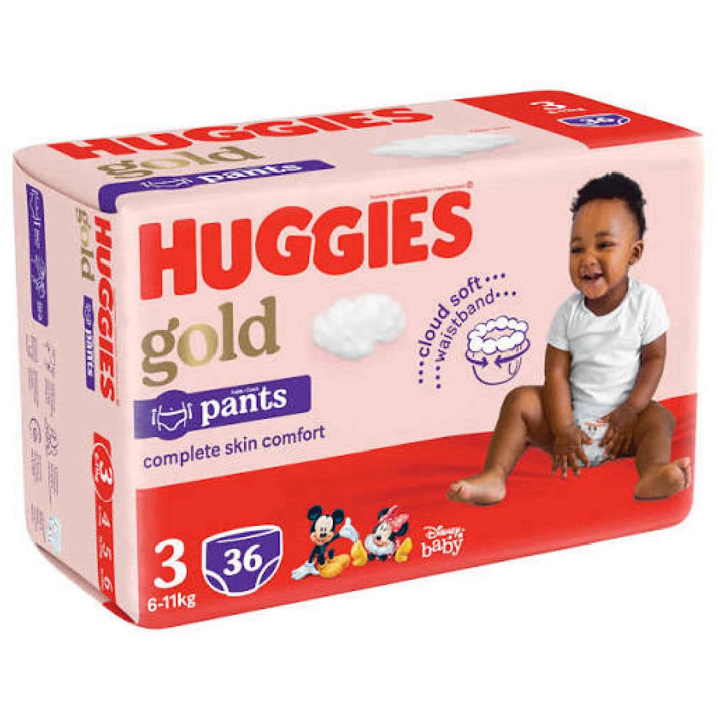 Huggies Gold Pants Carry Pack Size 3 36pc x 4pks