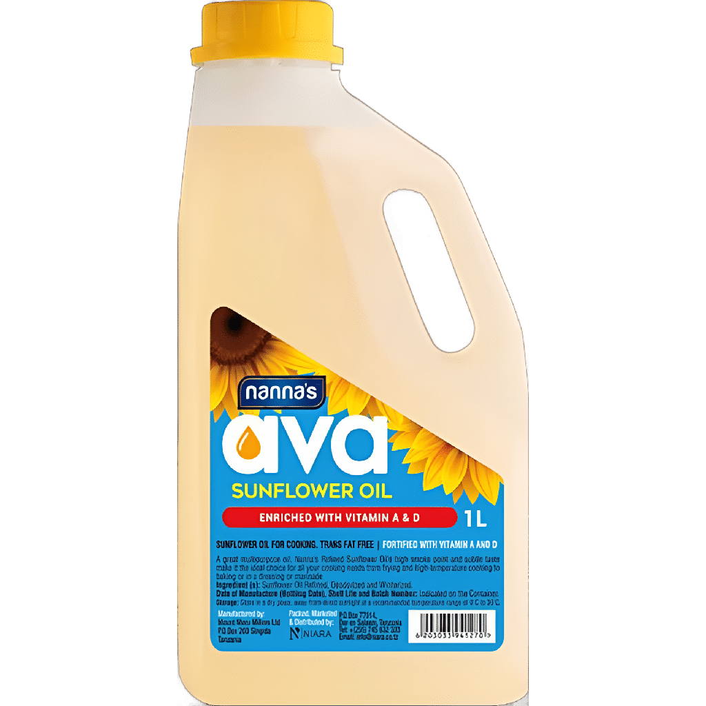 AVA SUNFLOWER OIL 1 LTR x12pc JerryCan