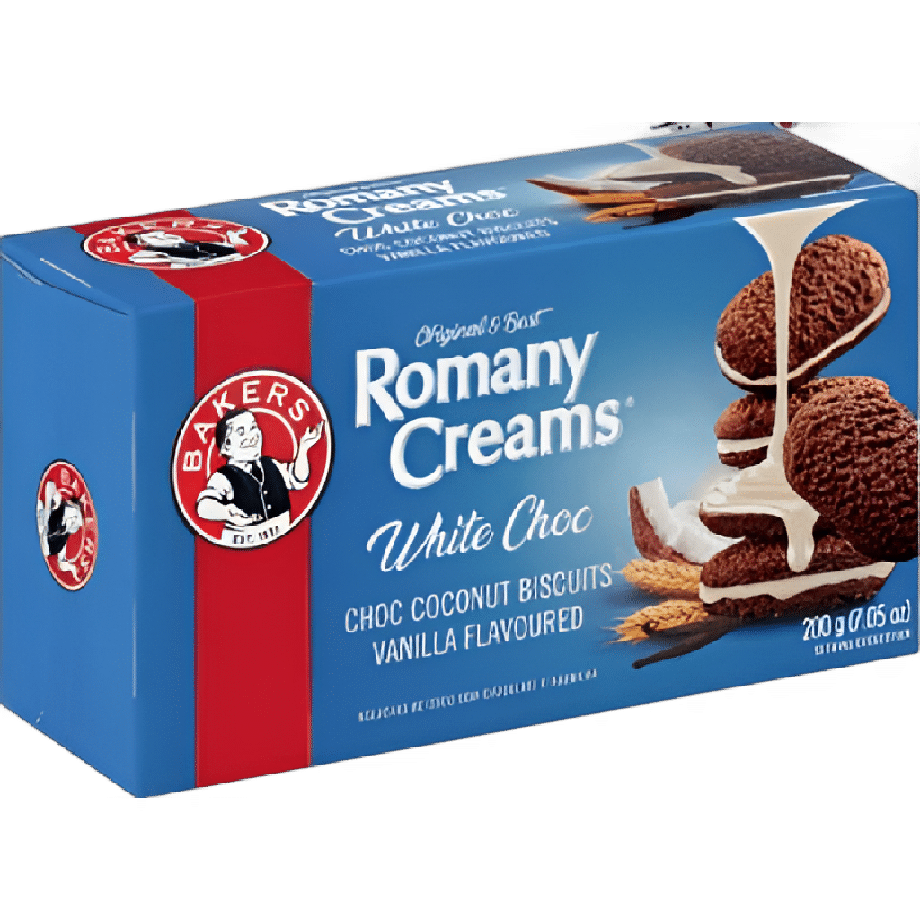 BAKERS ROMANY CREAM WHITE CHOC 200g