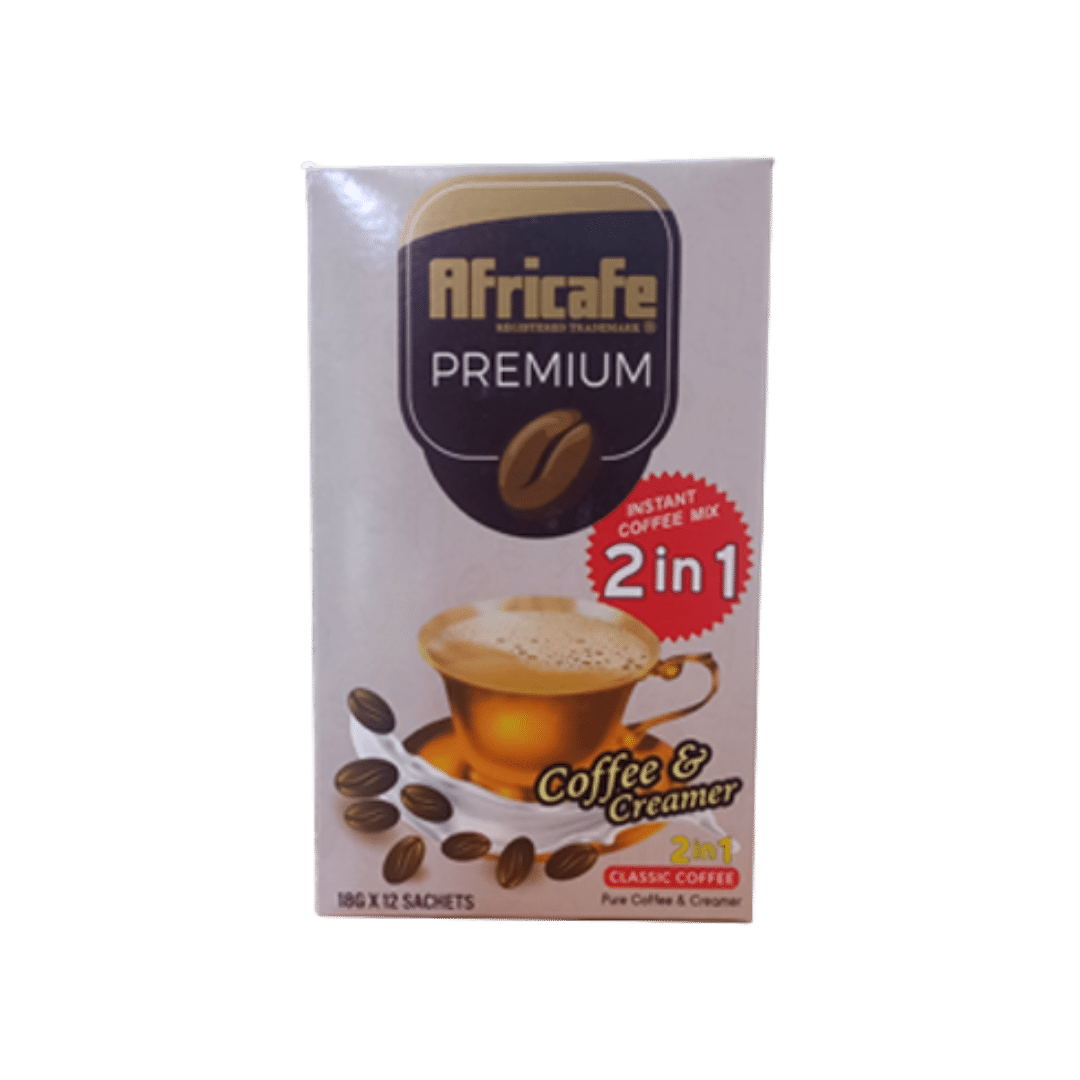 Africafe Premium 2 in 1 Coffee & Creamer 18g x 12 x12