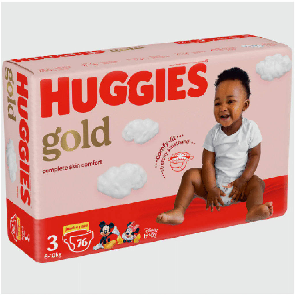 Huggies Gold Diapers Size 3 76pc x 2pkts