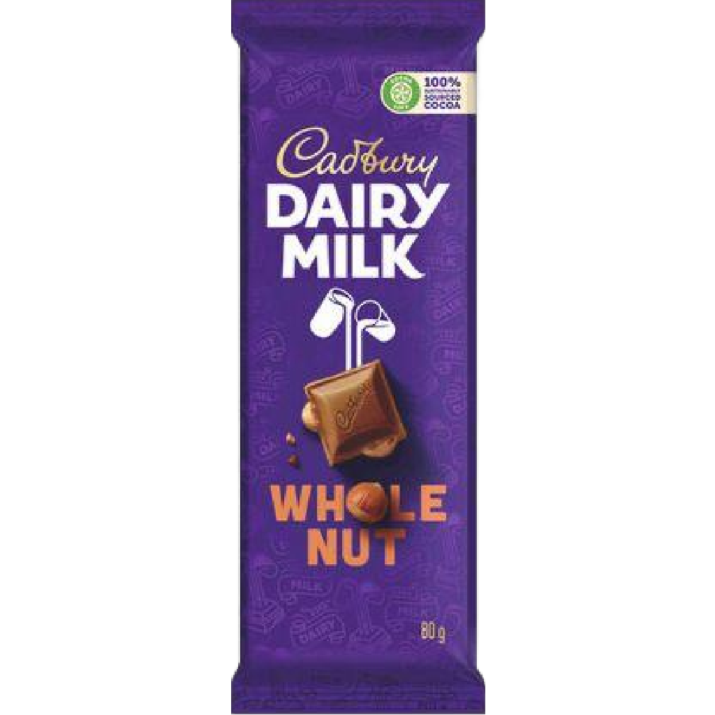 CADBURRY DAILY MILK WHOLENUT 80g