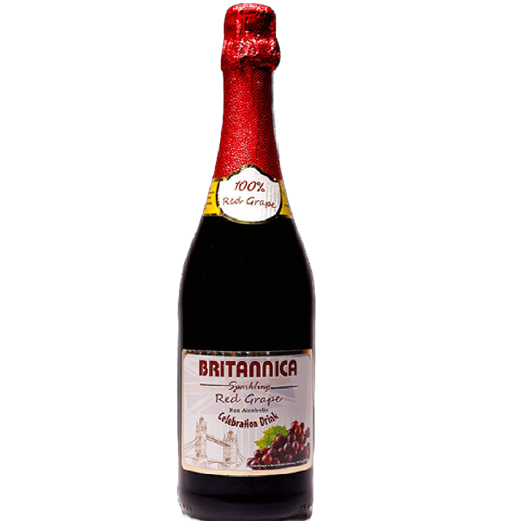 Brittanica Sparkling Non-Alcoholic Champaign 750ml 1X12Pcs — Flavour: Red Grape