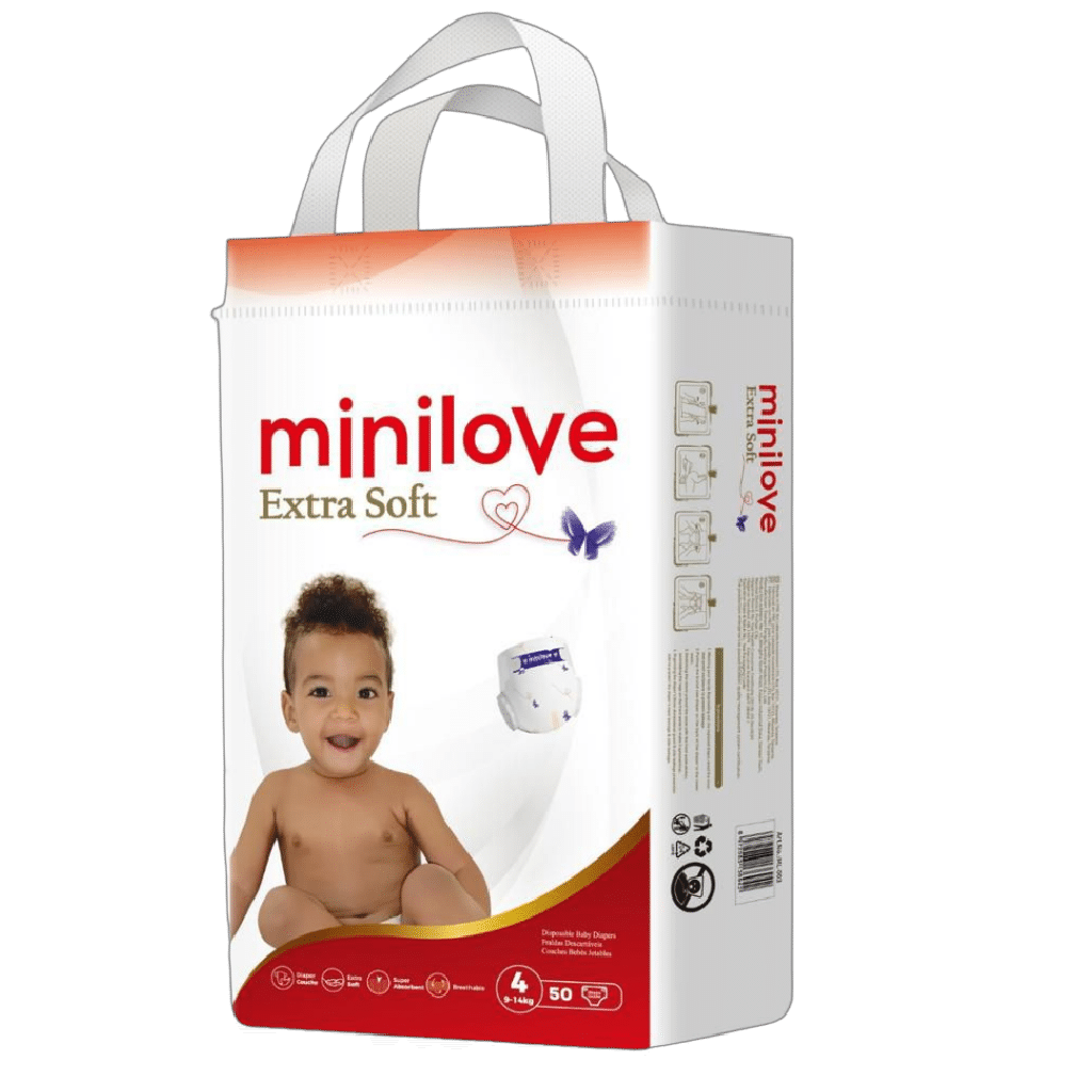 Minilove Baby Diapers 50 Pcs per pack 3packs per ctn — option unspecified by supplier